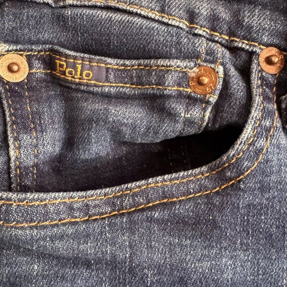 Polo Ralph Lauren Boys The Sullivan Slim Dark Wash Denim Jeans Size 18 - Picture 5 of 10